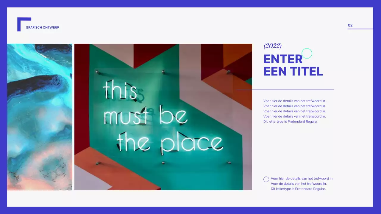 Een eenvoudige portfolio in blauw en wit