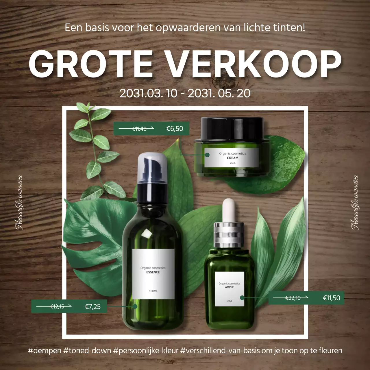 Bevorder natuurlijk ogende foundation met groene cosmetica
