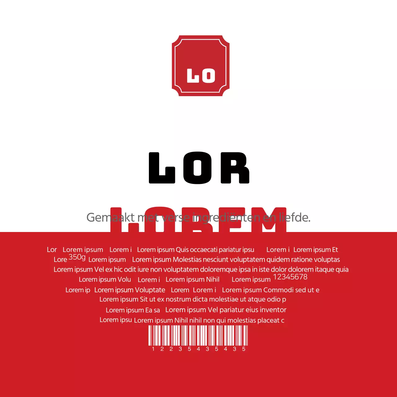 Binnenlandse inktvis jerky label