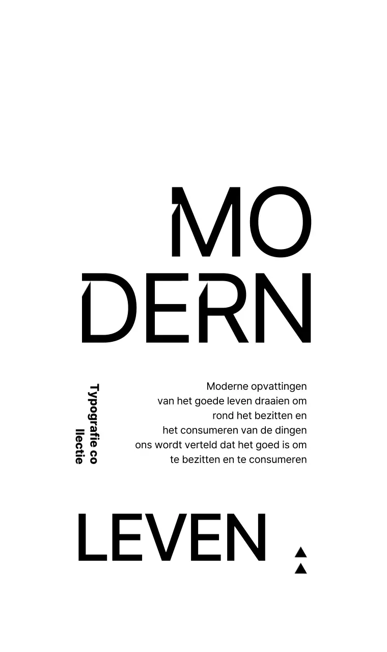 Strakke typografie in modern wit en zwart