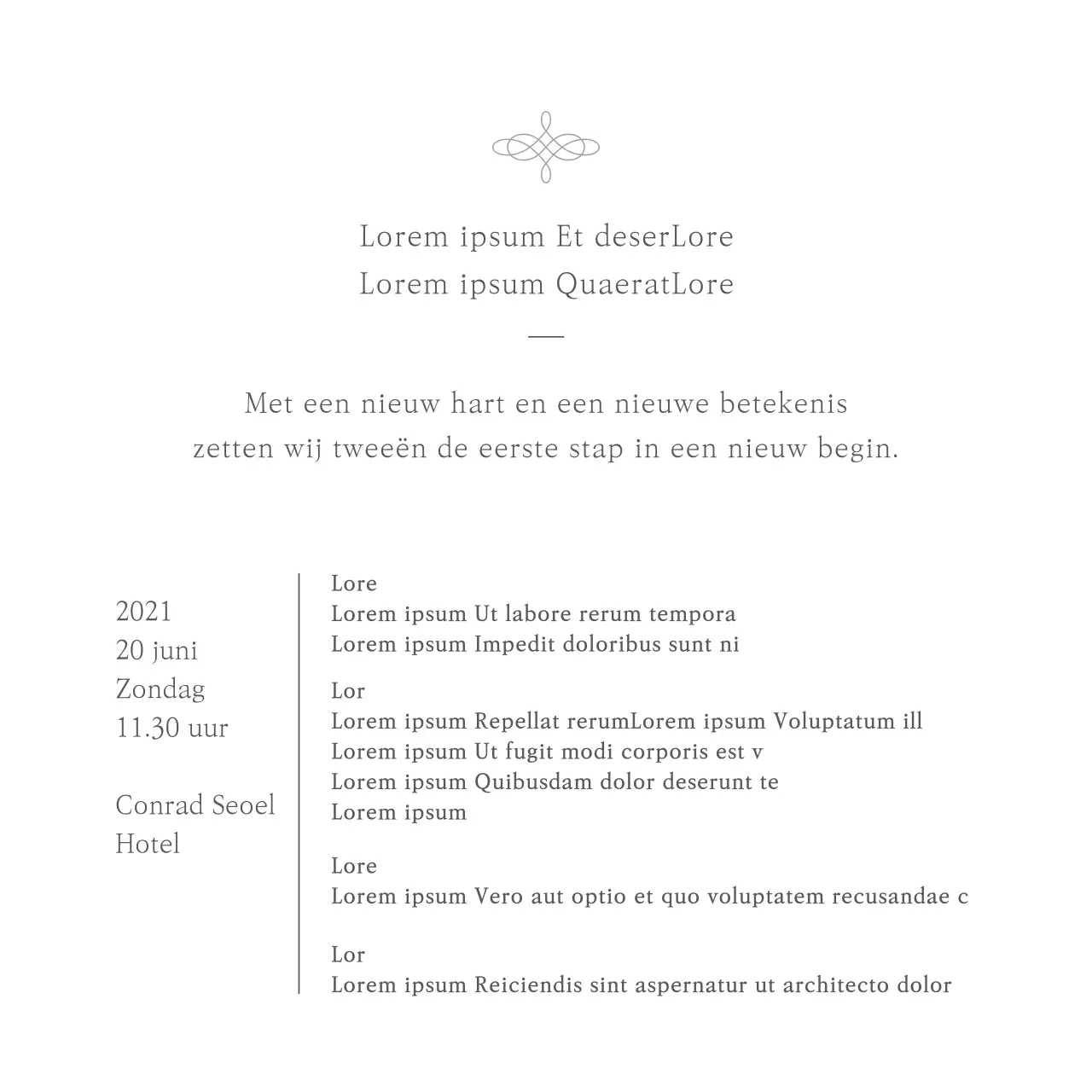 Vierkante ansichtkaart voor huwelijksfoto's voor een strakke look