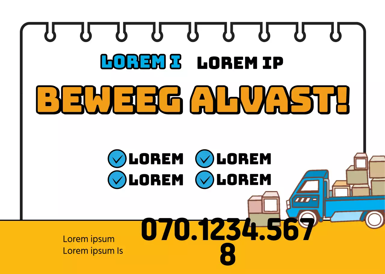 Wit Oranje Expliciet je verhuisbedrijf promoten