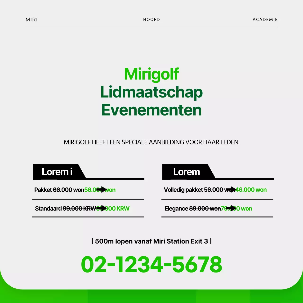 Golfblessures bij Green en Grey CardNews