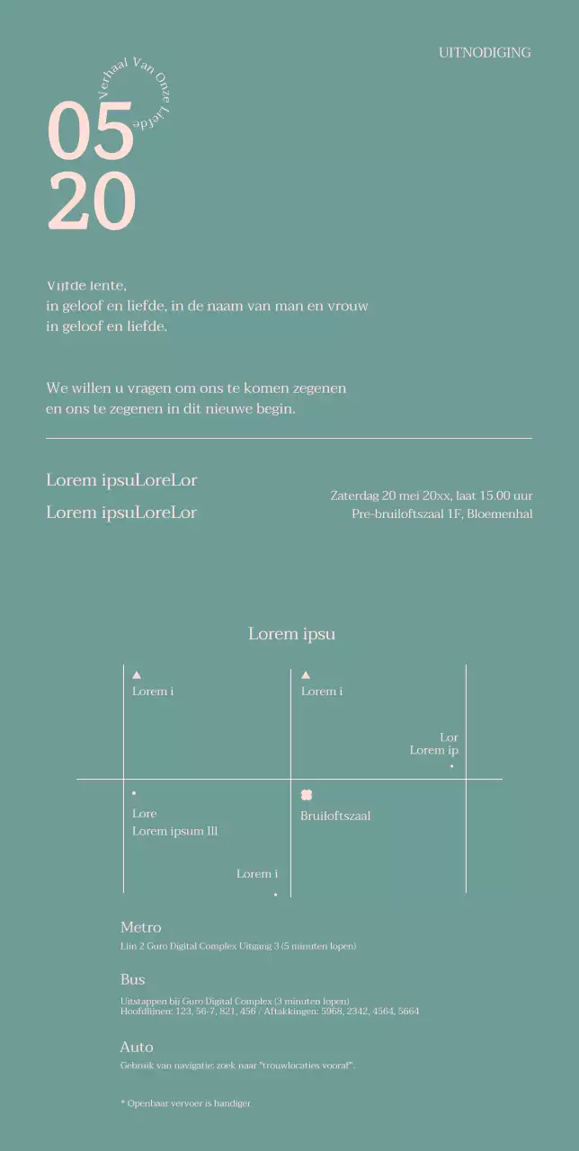 Eenvoudige huwelijksuitnodigingen in pastelkleuren