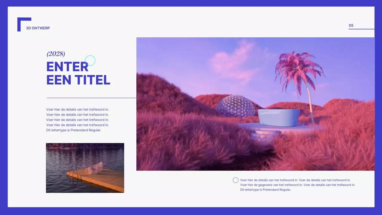 Een eenvoudige portfolio in blauw en wit