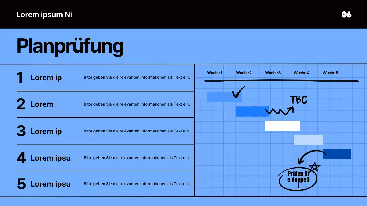 Marketing-Studienpräsentation mit blauem Notizbuchkonzept