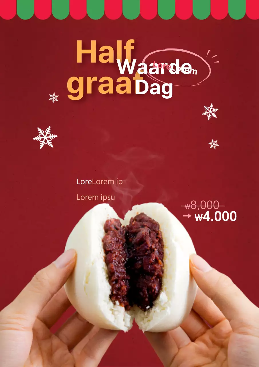 Promoot een evenement met korting met een foto van een rode zoete aardappel