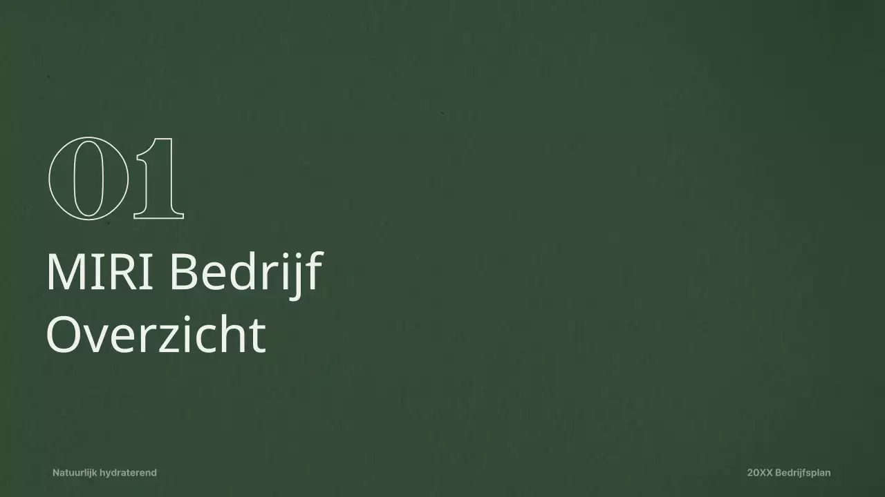 Businessplan voor een donkergroen dermacosmeticaconcept