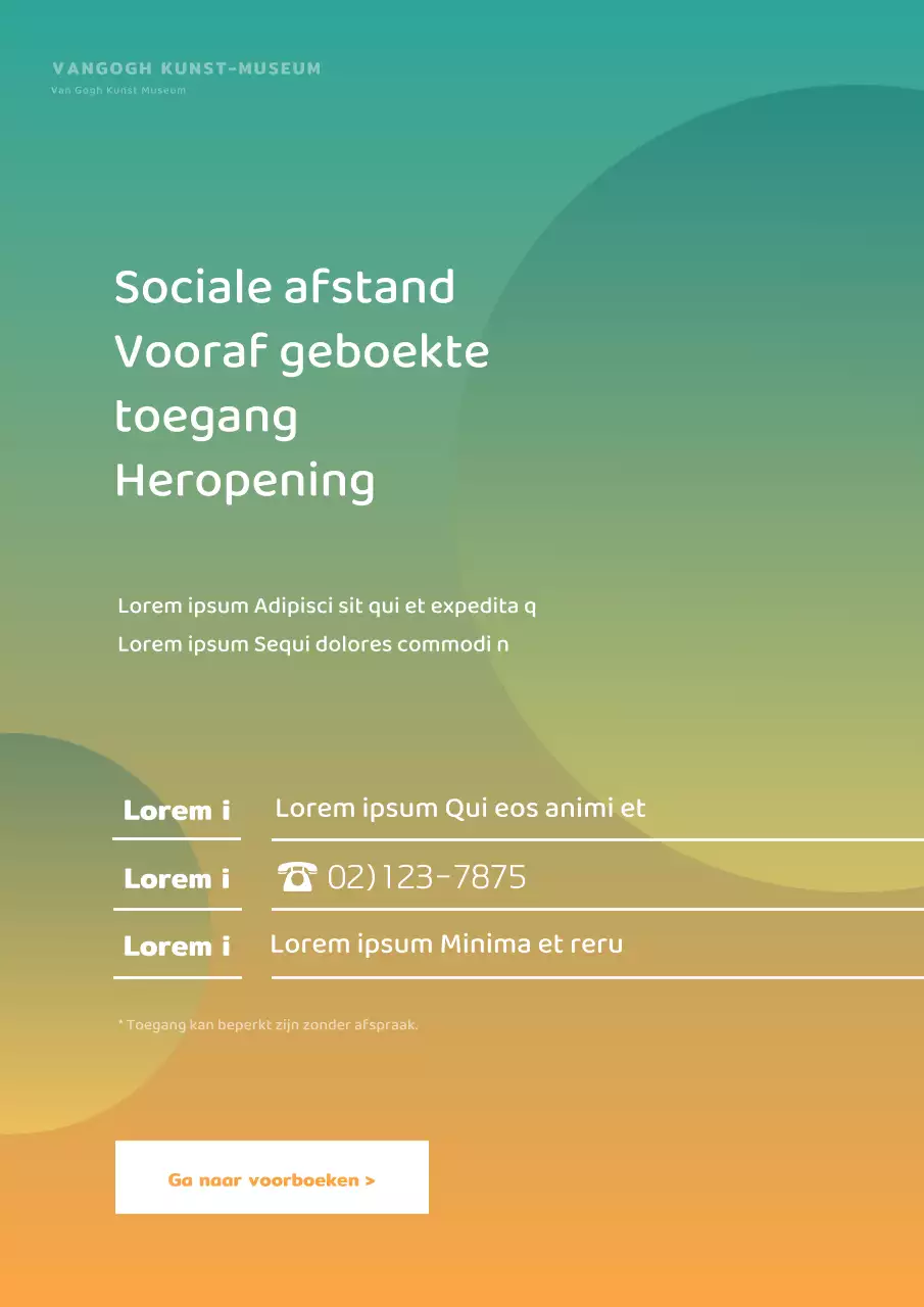 Een eenvoudige groene en bruine gradiënt founder meetup vooraf boeken en promoten