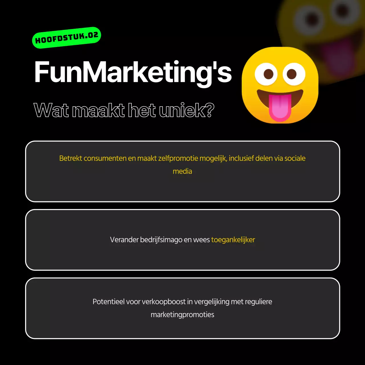 Zwarte en fluorescerende emoji-punten leuke marketing