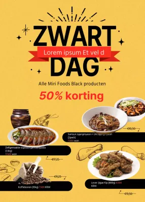 Black Friday glitter in geel en zwart