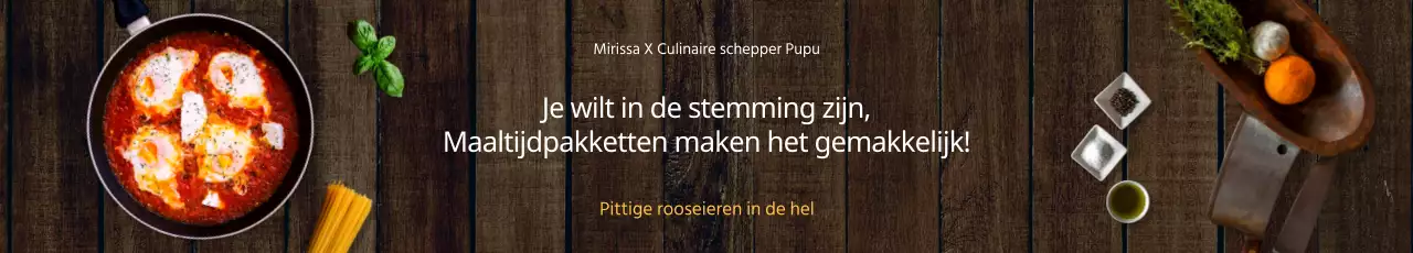 Witte en gele full-colour achtergrond concept maaltijdpakket