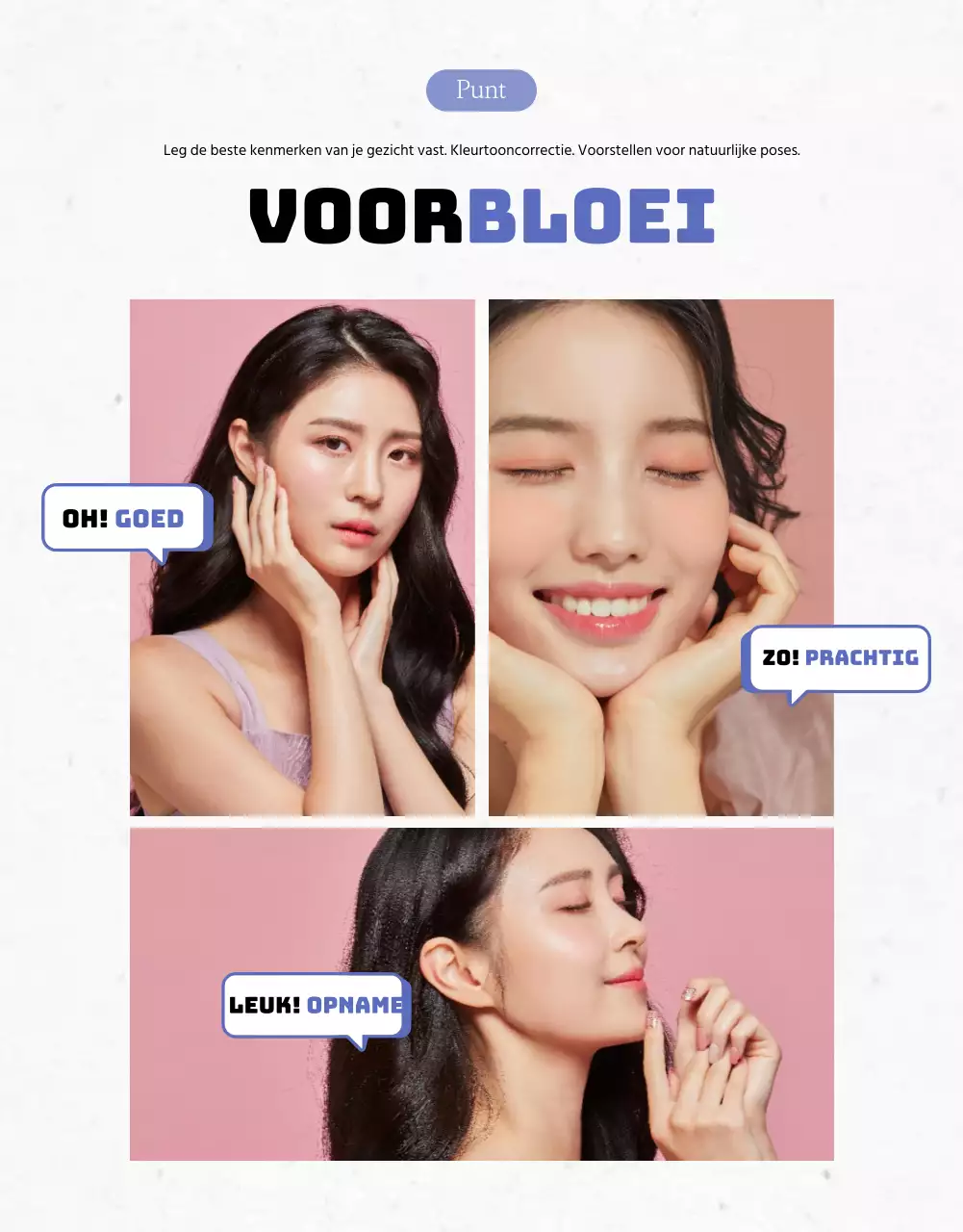 Snap details voor de paars-witte combinatie