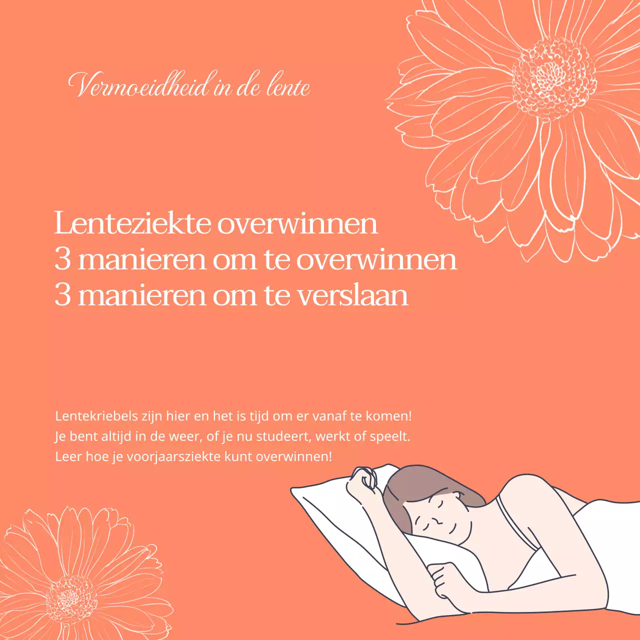 Abrikoos- en vleeskleurige lentekoorts CardNews