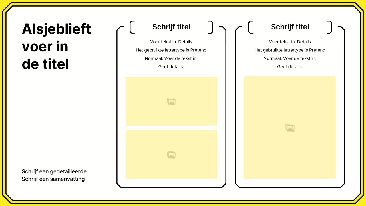 Markeer trefwoorden in een eenvoudige lijnstijl in geel en mint
