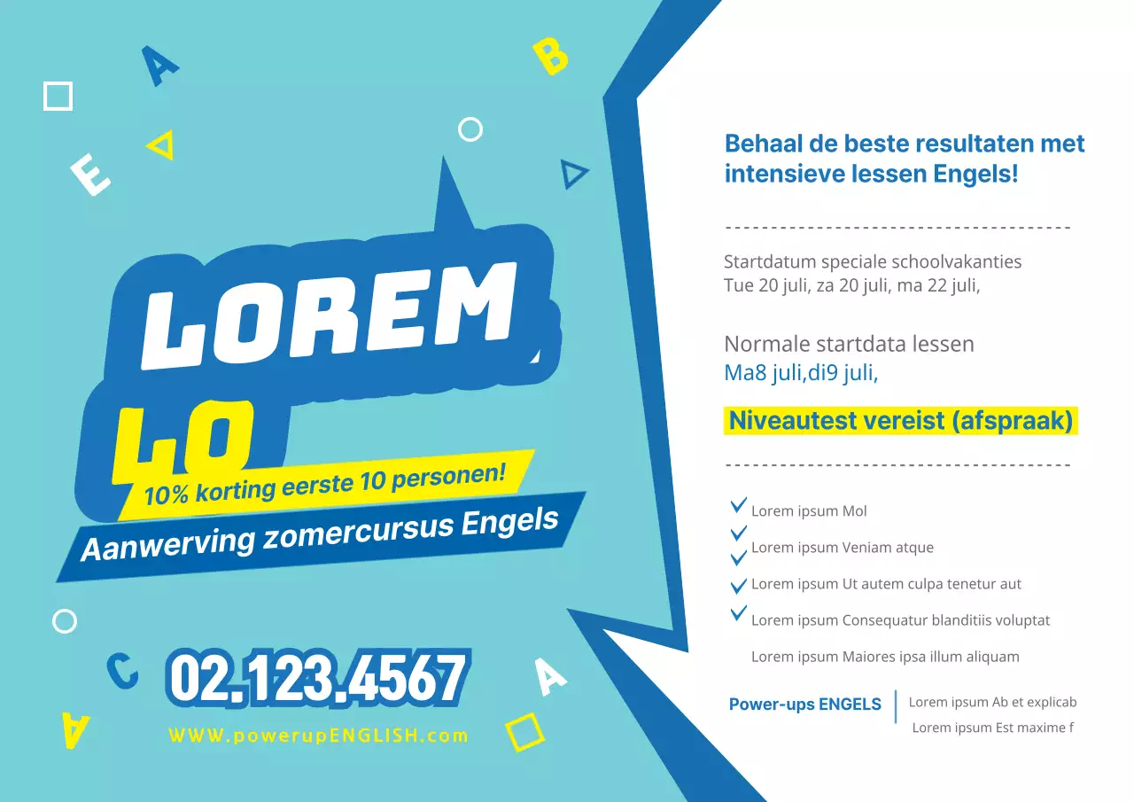 Middelbare Engelse zomerschool