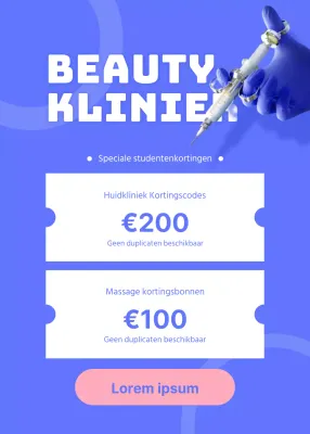 De blauwe Schoonheidskliniek SAT Benefit Event pop-up