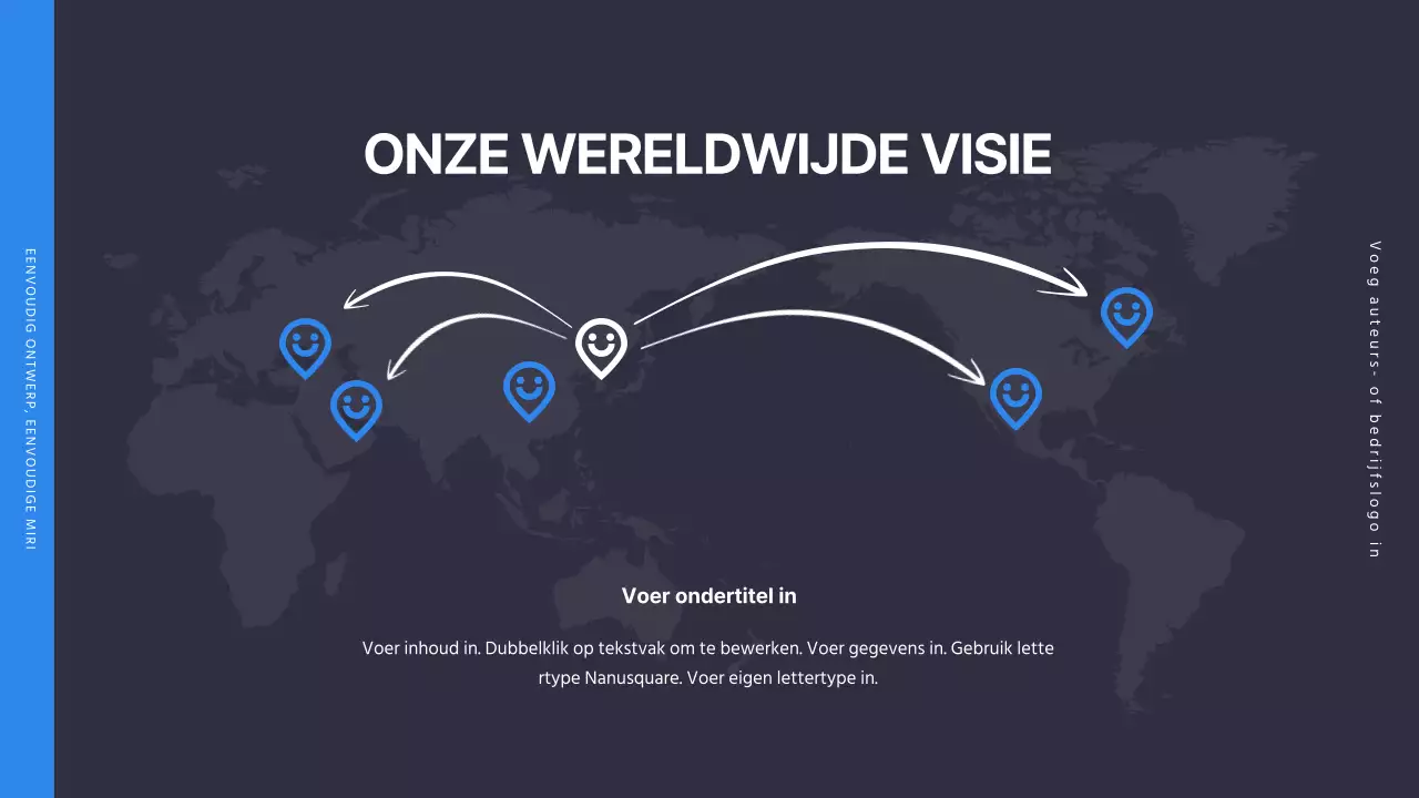 Eenvoudige blauwe zakelijke MAP infographic
