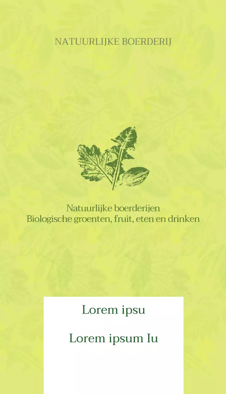 Natuurlijke boerderijen