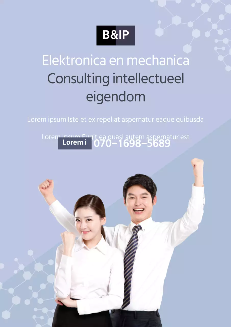 Promoot je adviesbureau met een paarse, vrolijke foto van je werknemers