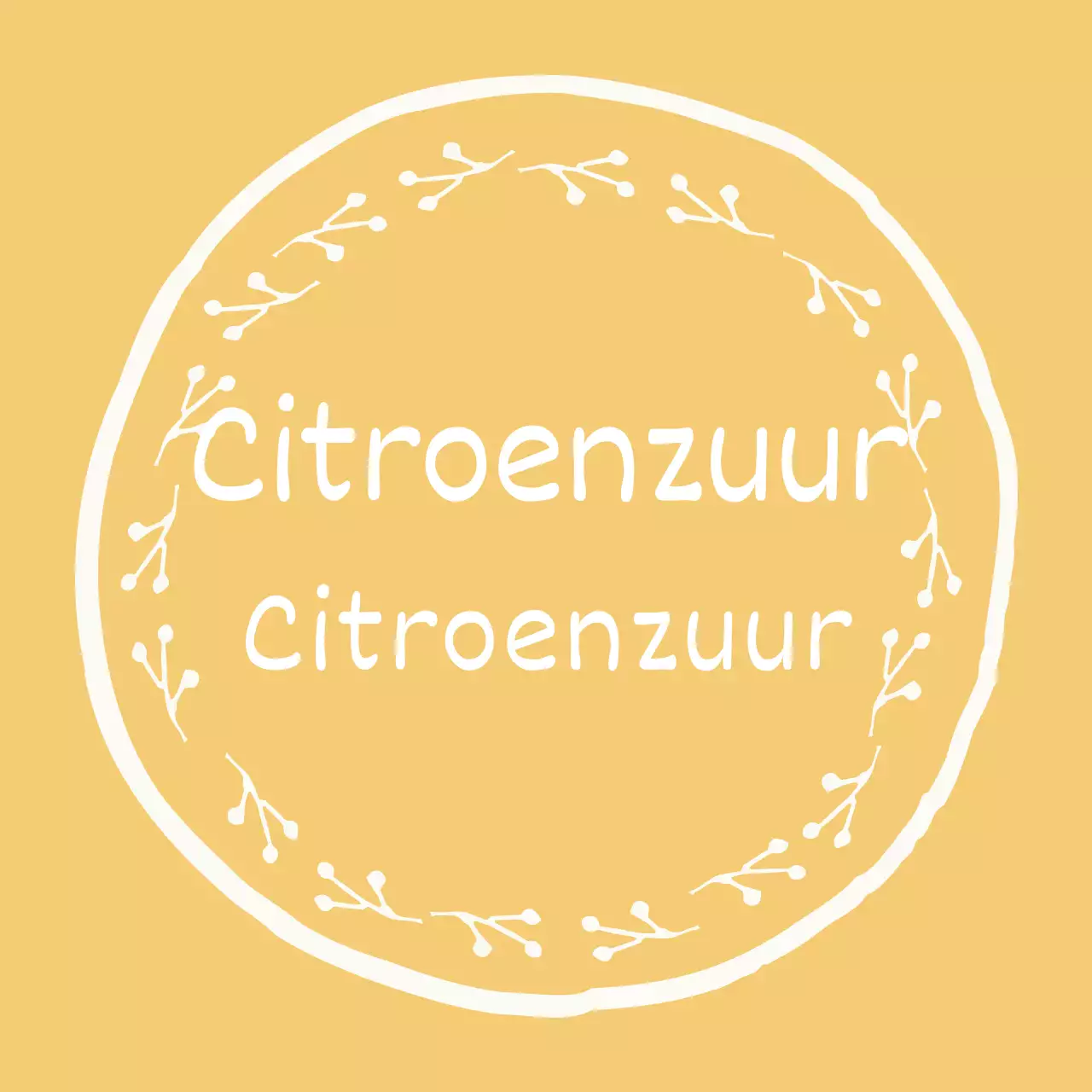 Gele handgeschreven labelsticker