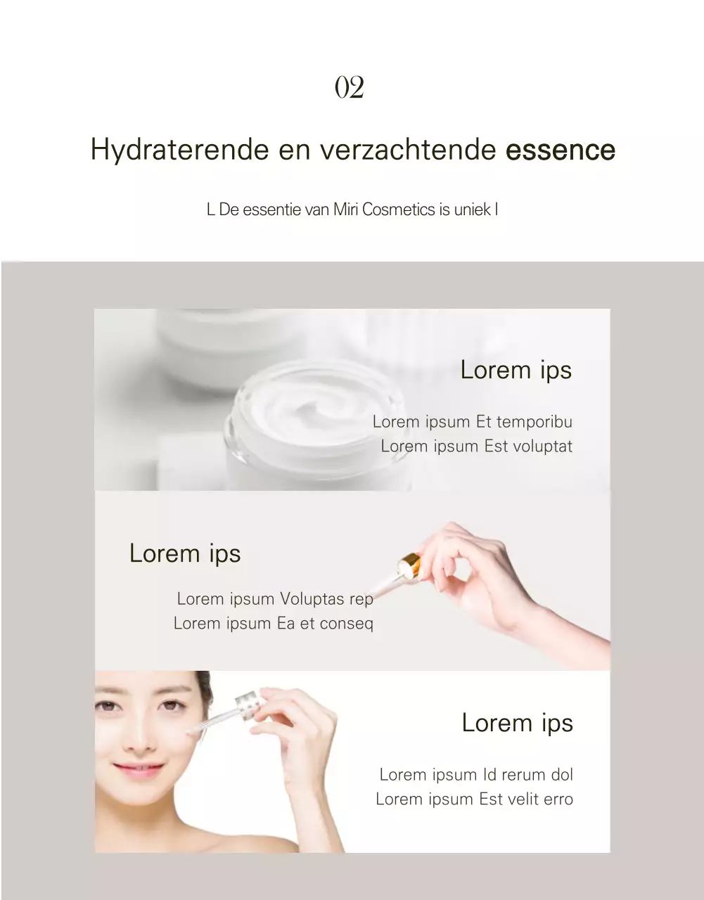 Het concept van donkerbruine luxe cosmetica promoten