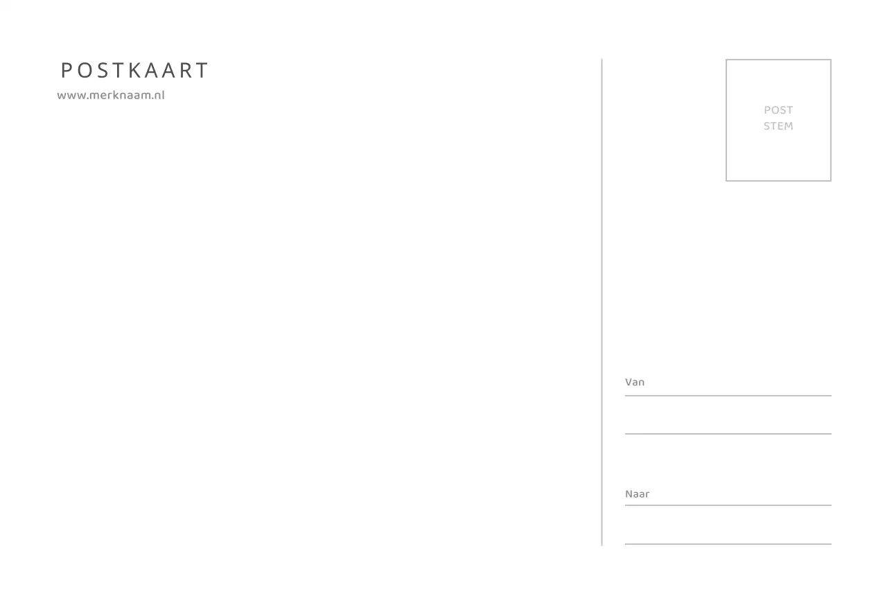 Eenvoudige ansichtkaart met foto