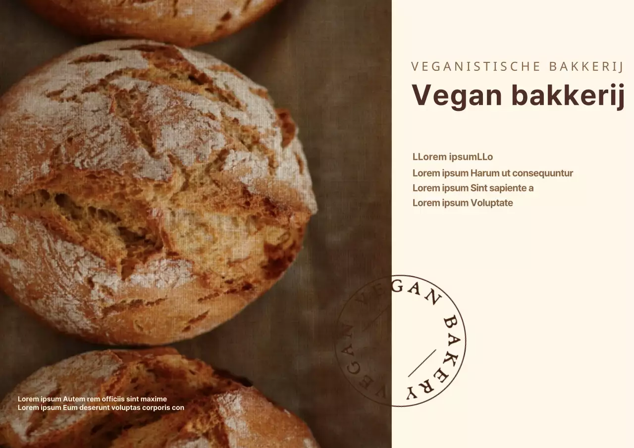 Bruine ansichtkaart met bakkerijthema