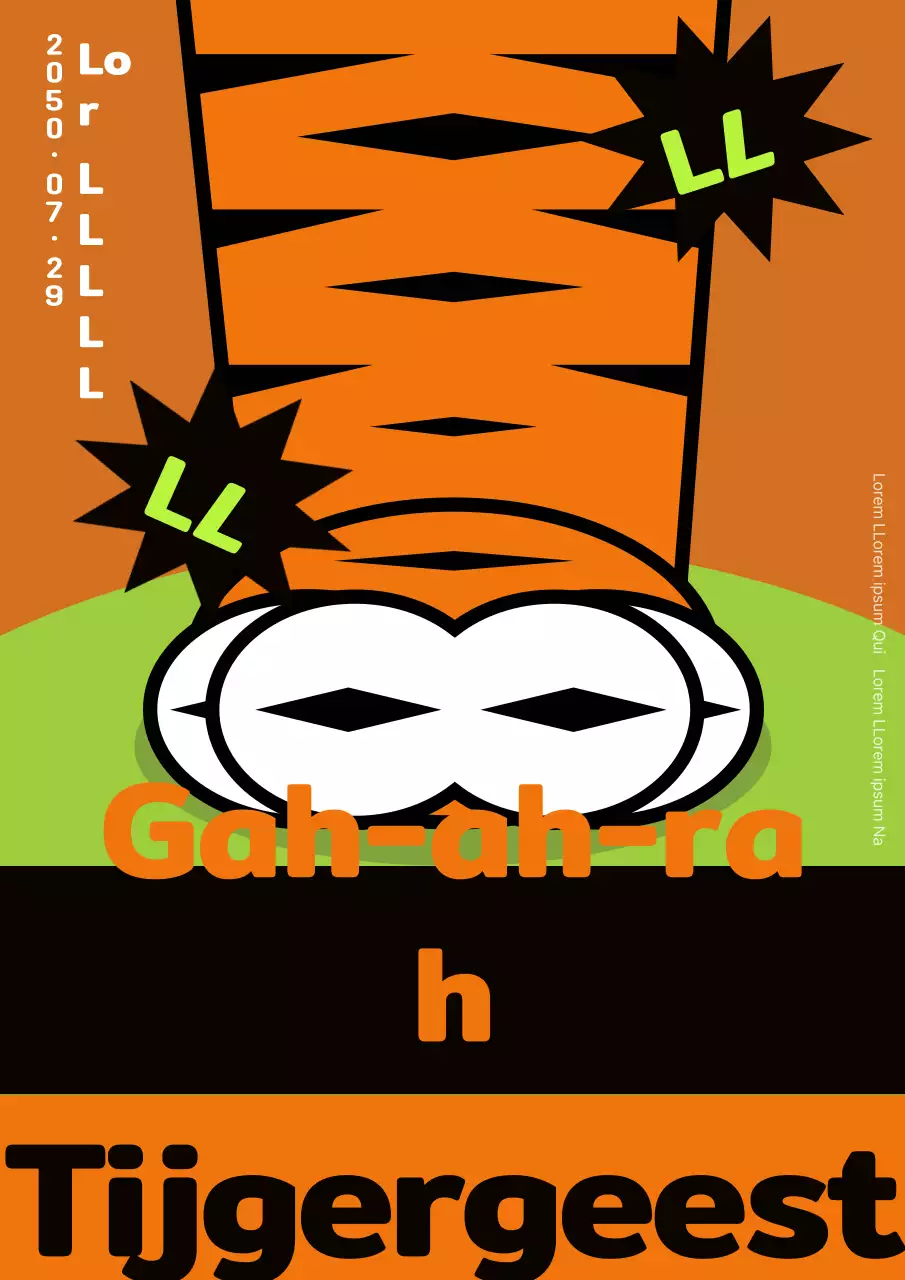 Promoot Wereld Tijgerdag met een oranje tijgerpootillustratie