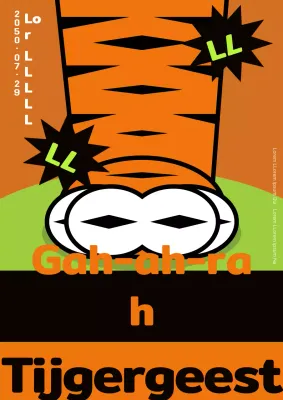 Promoot Wereld Tijgerdag met een oranje tijgerpootillustratie