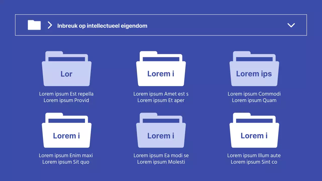 Eenvoudige blauw-witte presentatie voor functioneringsgesprekken