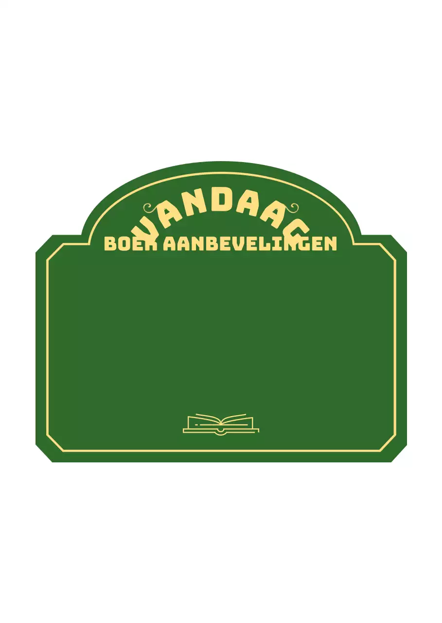 Een lijst met aanbevolen boeken in groen en geel