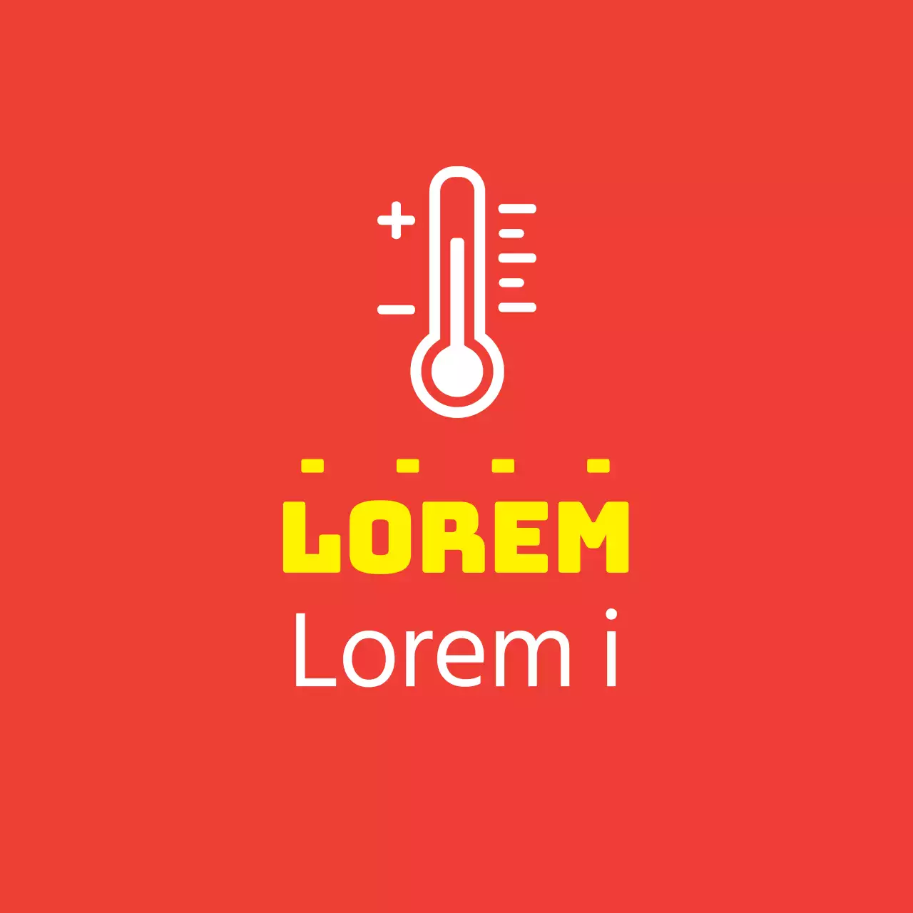 Oranje-gele illustratie Corona-temperatuurgids