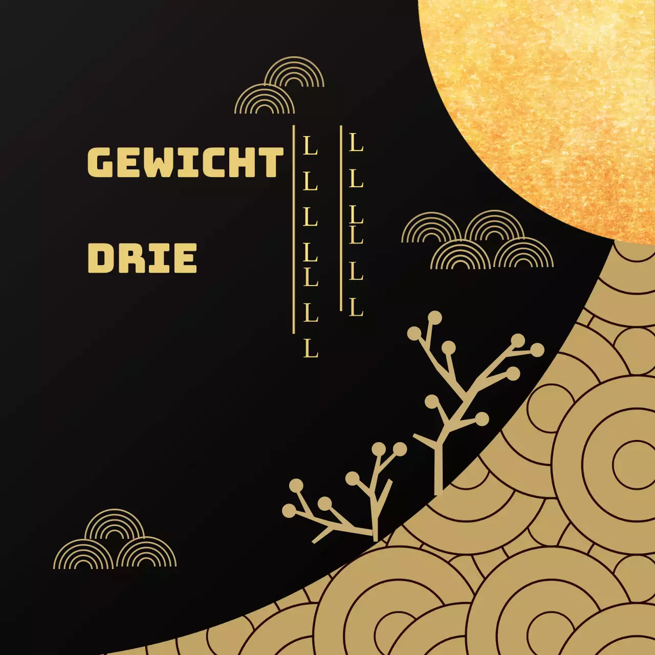 Zwart met gouden bedankbriefje voor Thanksgiving