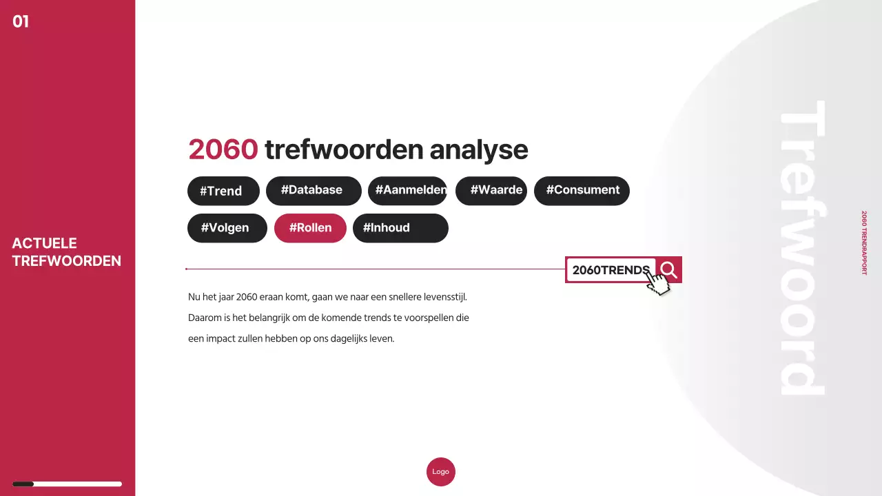 Thema Marketingtrends Rapport met Roze Kleurfragment
