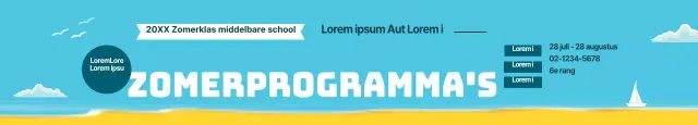 Programma's voor de zomervakantie