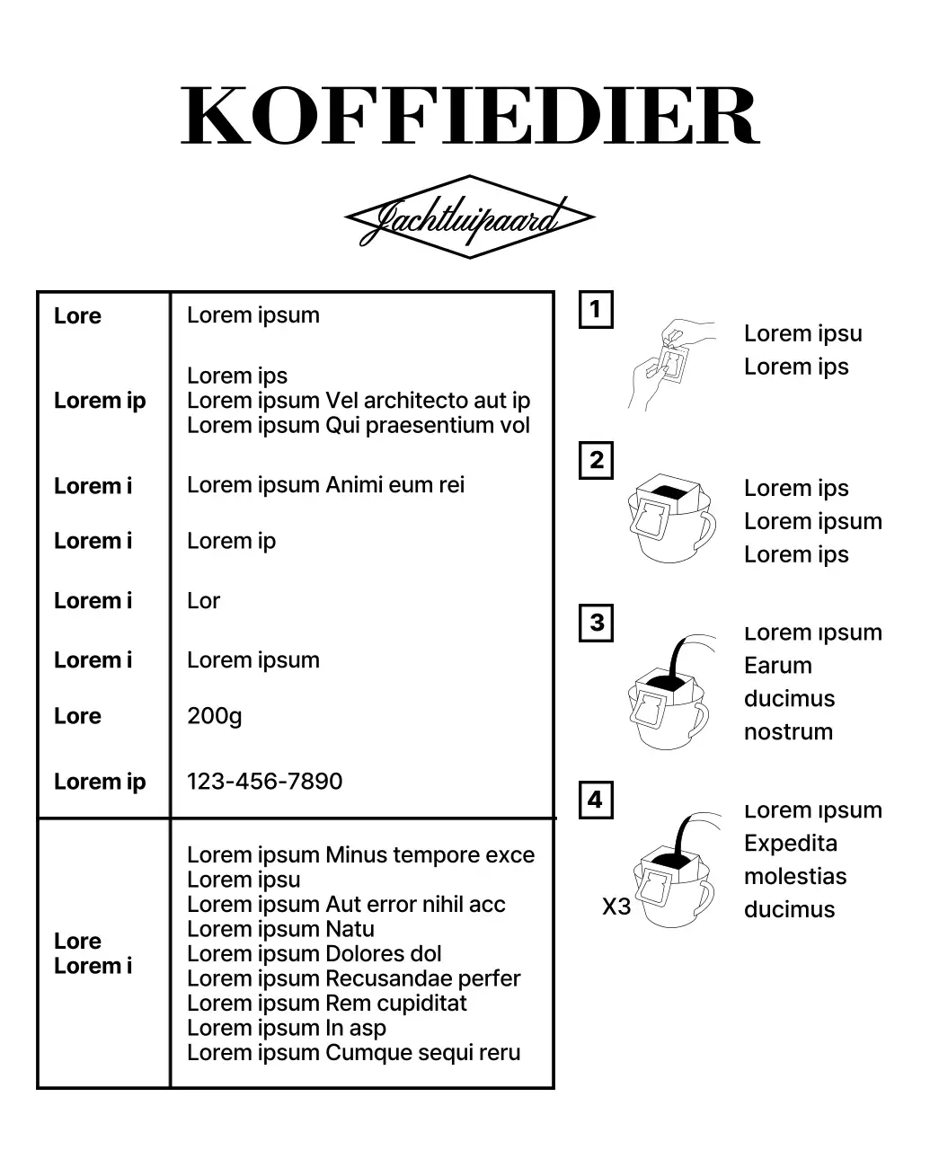 Eenvoudig ontwerp met een zwarte, rennende dierenillustratie
