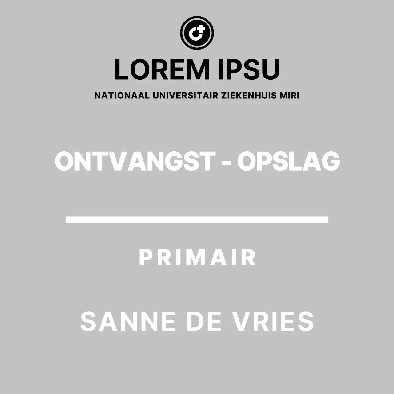 Acrylstandaard voor ziekenhuis met eenvoudige opberginstructies in grijs