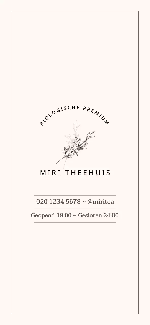 Emotioneel en eenvoudig café menubord in lichtbruin en zwart