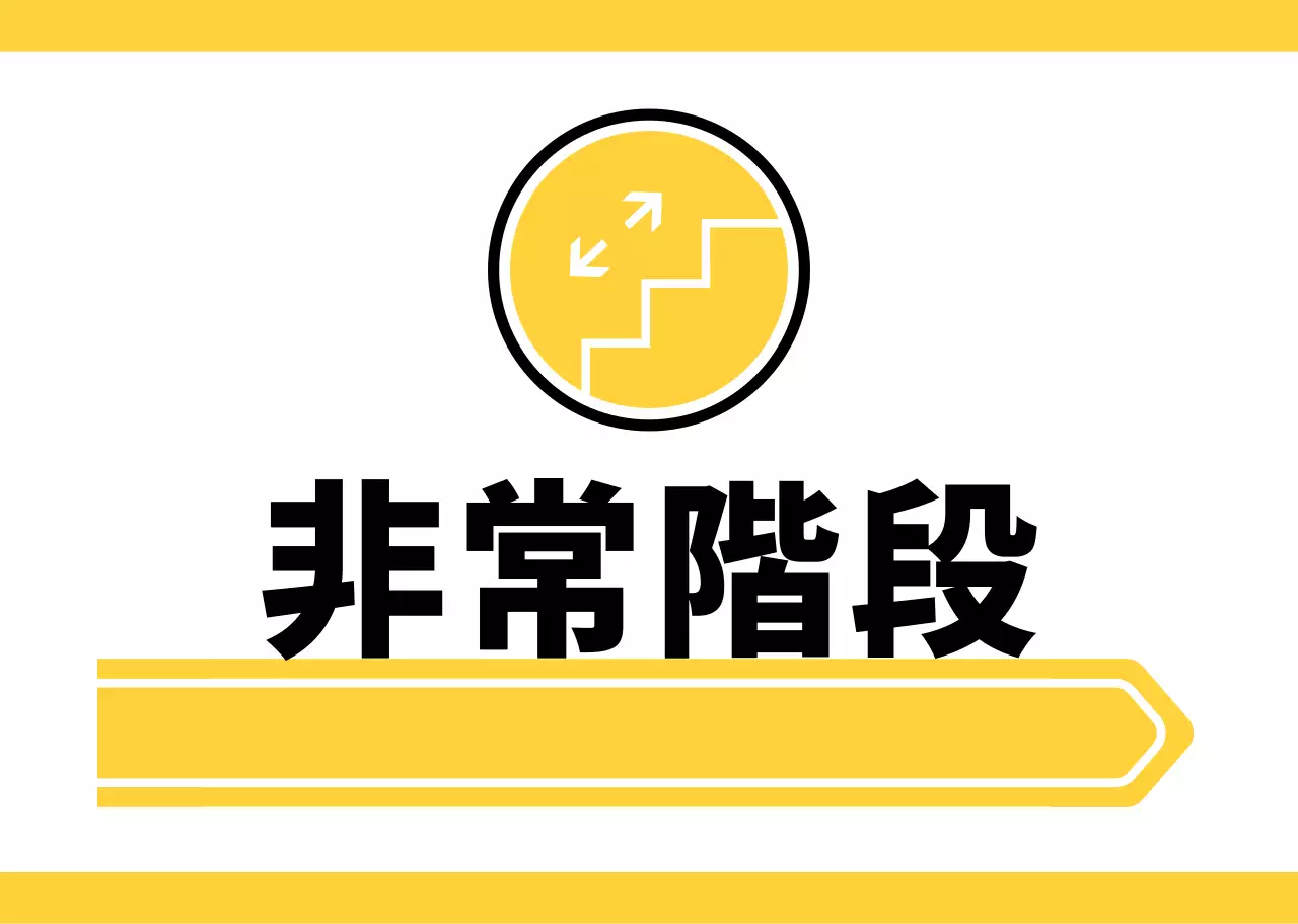 黄色と緑のシンプルなピクトグラムで位置案内用。