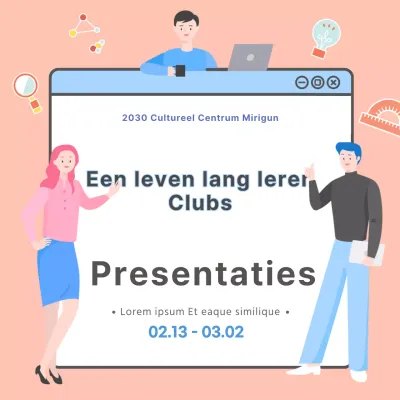 Aankondiging van pastelkleurige leerkringen