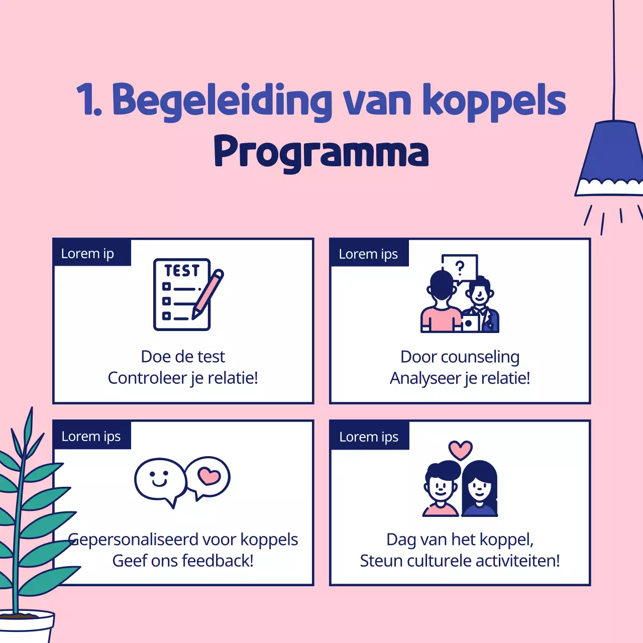 Eenvoudige en schattige illustratie in roze en navy Familiemaand Huwelijksreis Huwelijksreis Medisch Psychologie Psychiatrie Consultancy Programma
