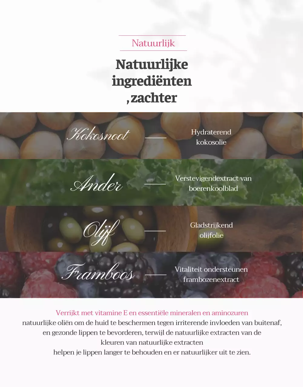 Introductie van een schone en elegante lippenbalsem in wit en roze