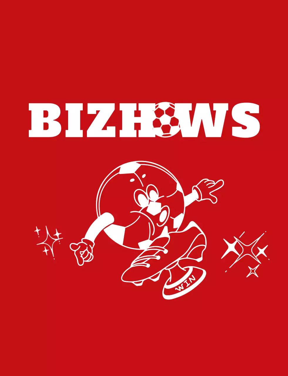 Rood en wit komisch voetbal karakter illustratie stijl voetbal sportclub