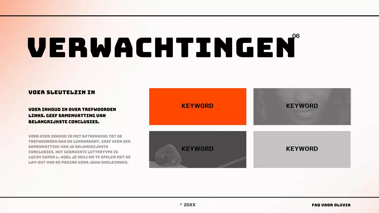 Een eenvoudige gradiënt concept infographic in oranje en wit Over ons
