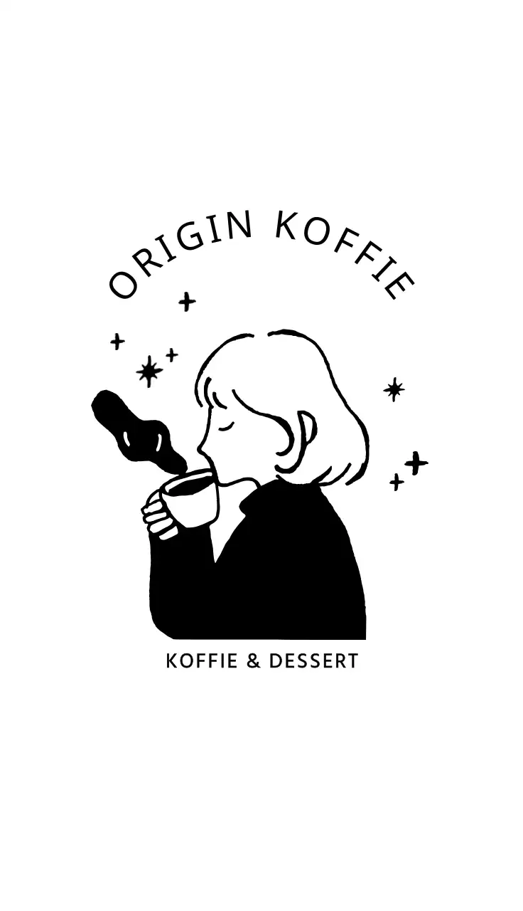 Handgetekende koffie-illustratie visitekaartjes voor cafés