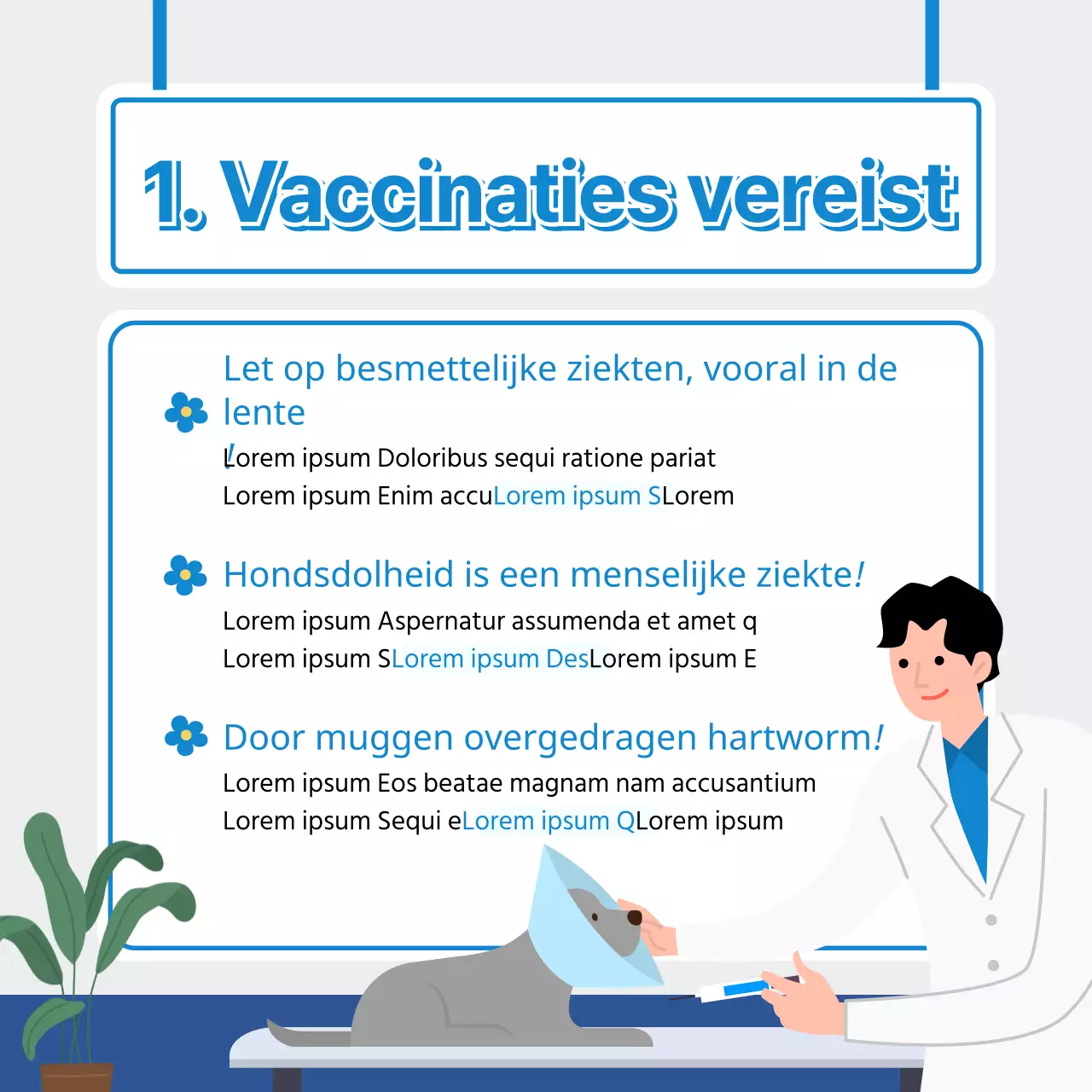 Een schattige puppy met een lenteachtergrond en gezondheidstips CardNews