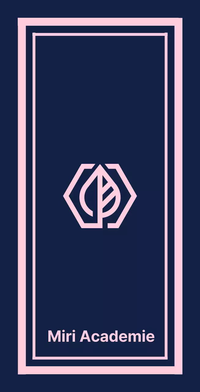 Gakuen Academy Valkyrie op een marineblauwe achtergrond met een roze randlijn