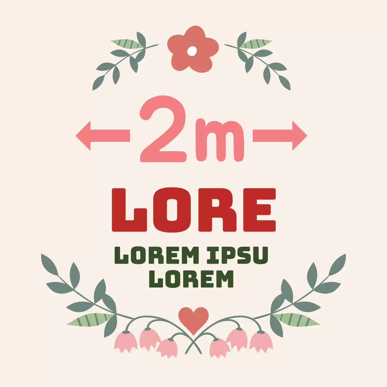 Roze illustratie schattige corona afstand