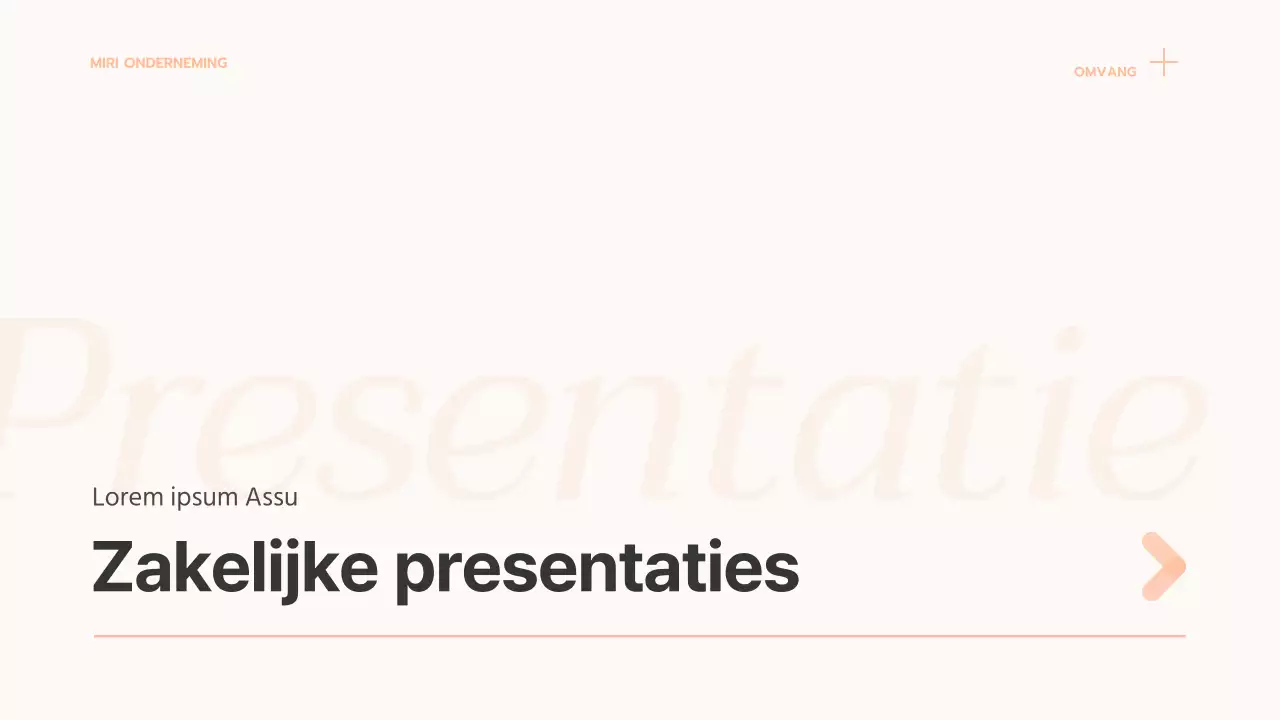 Een eenvoudig businessplan in oranje en beige